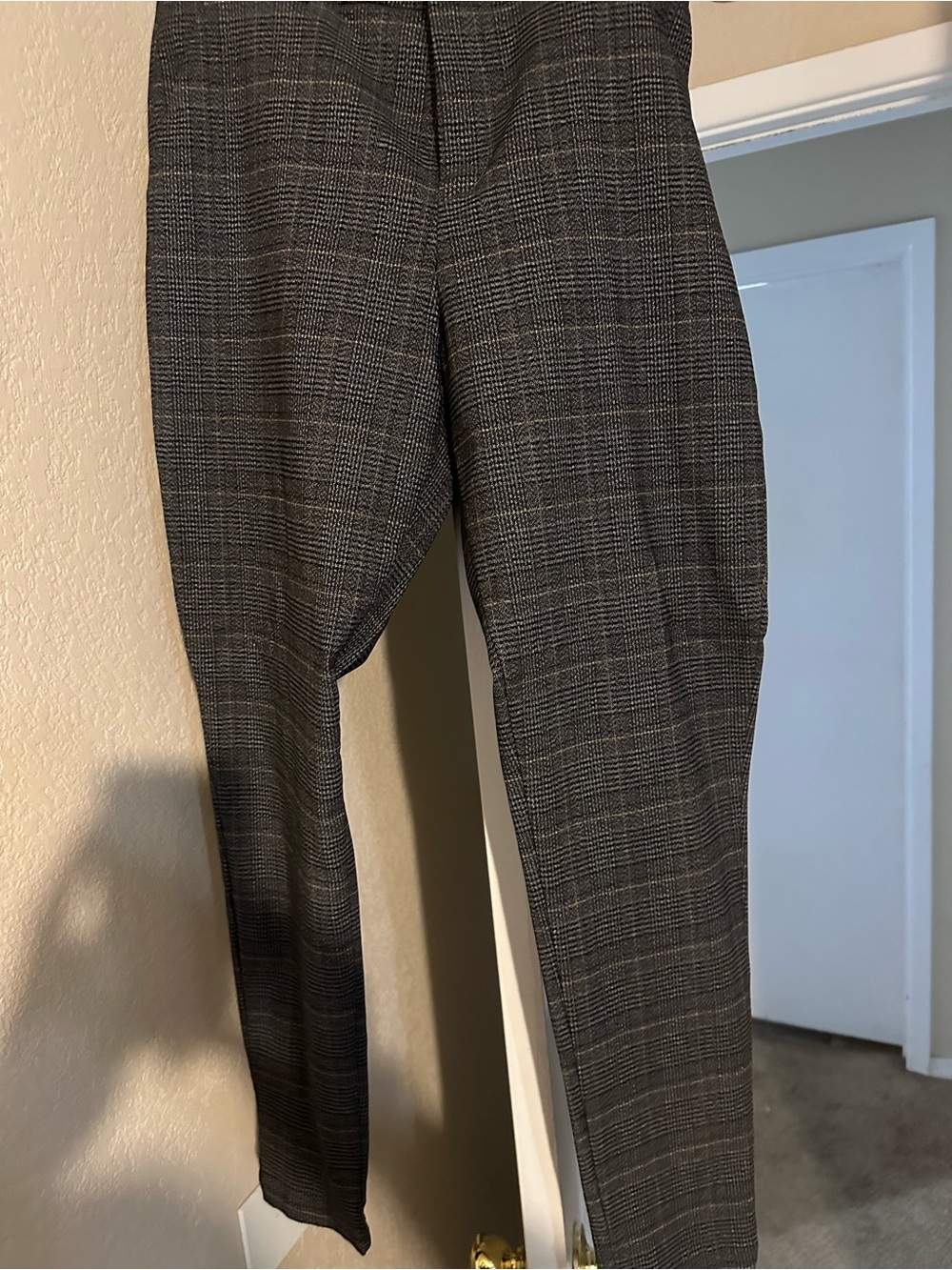 Maurices Black and Gray Straight Leg Plaid Pants